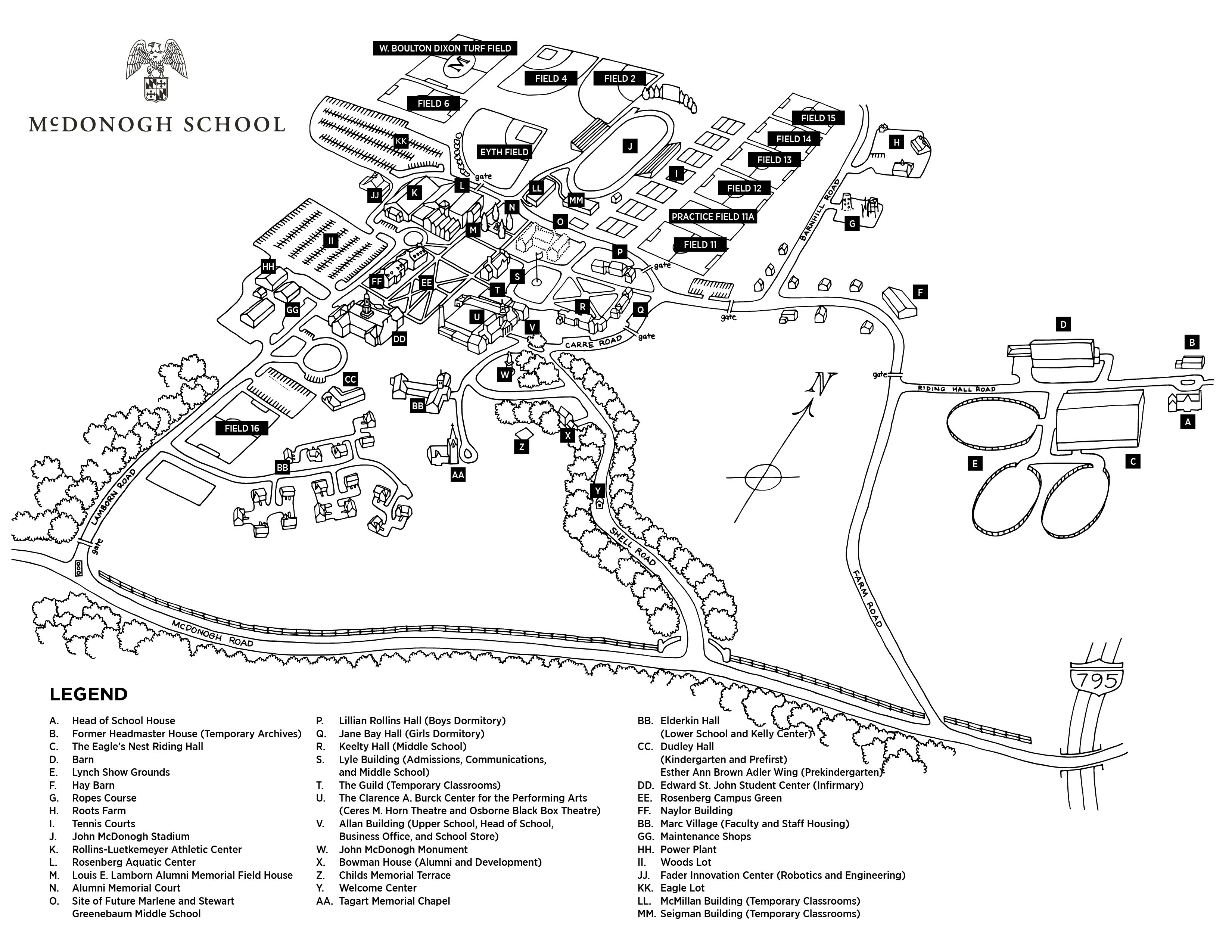 Campus Map Campus Facilities Mcdonogh School